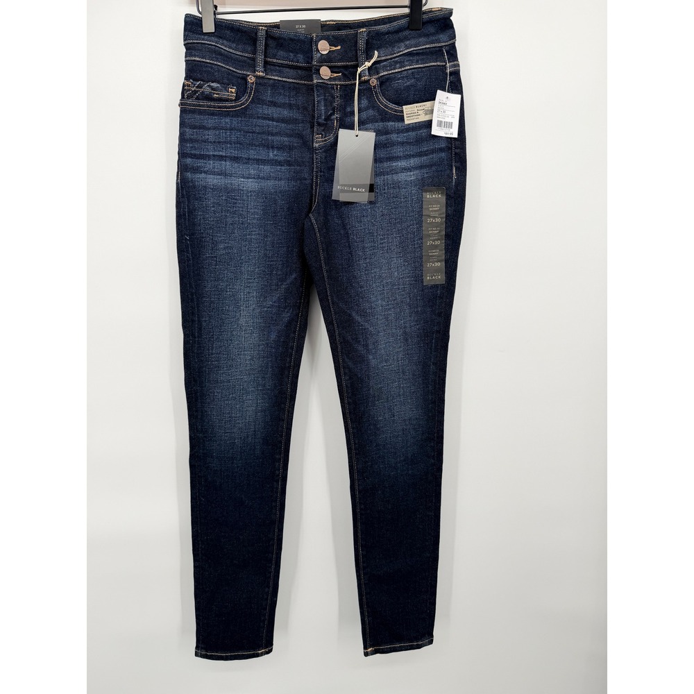 Buckle Black Fit No. 23 Skinny Jeans Womens 27x30 Dark Wash NEW Shaping Mid-Rise